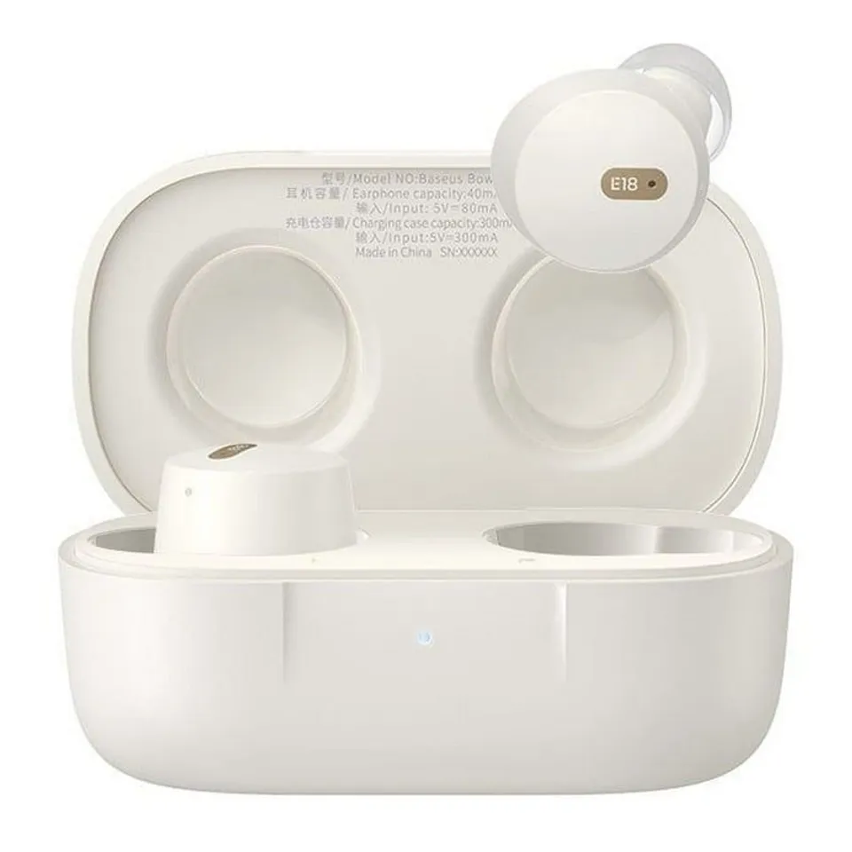 Baseus Bowie E18 True Wireless ANC Auriculares Blancos