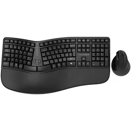 Owlotech EMK500 Combo Teclado y Ratón Inalámbrico Ergonómico Negro
