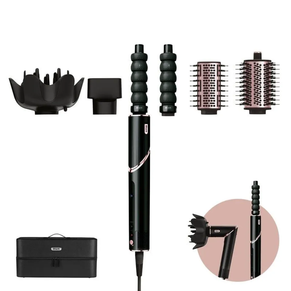 Shark Rizador 5 Accesorios 1650W Negro Ajuste Calor 3 Niveles Cable 2,5m