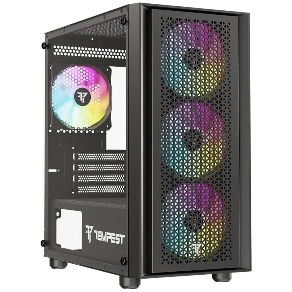 Tempest Rampart ARGB M-ATX Caja Cristal Templado USB 3.0 Negra