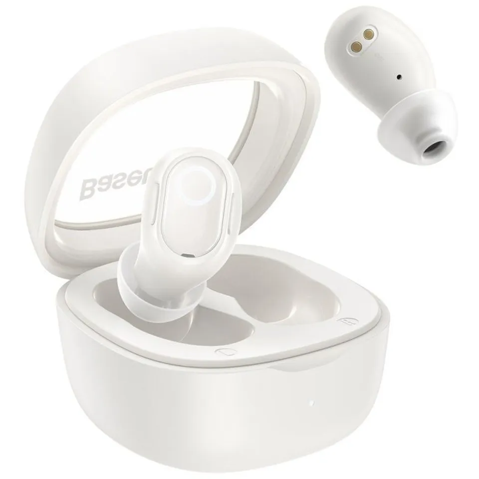 Baseus Bowie WM02 TWS Audífonos Estuche Carga Blanco Crema