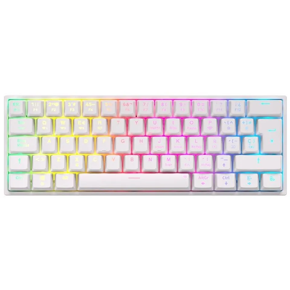 Newskill Pyros V2 Teclado Mecánico Inalámbrico Hotswap 60% Blanco
