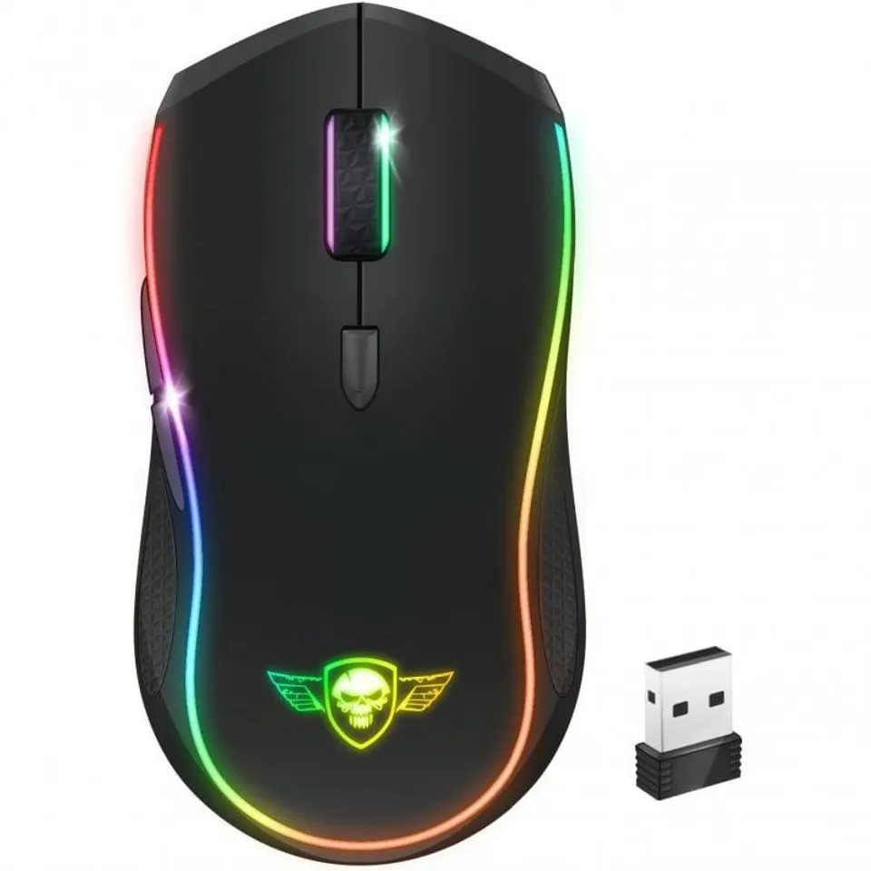 Spirit of Gamer PRO-M9 Ratón Inalámbrico RGB 4200 DPI Negro