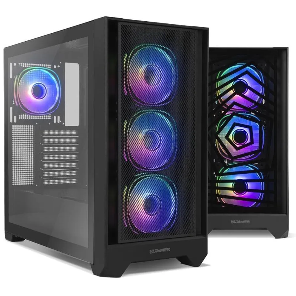 NOX Hummer Plasma Mid-Tower ARGB, Frontal Interc., USB-C