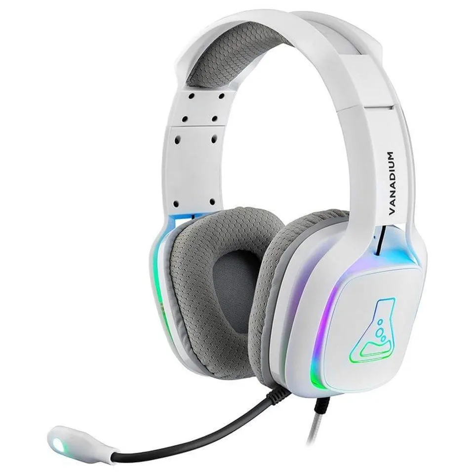The G-Lab Korp Vanadium Auriculares Gaming RGB Blancos
