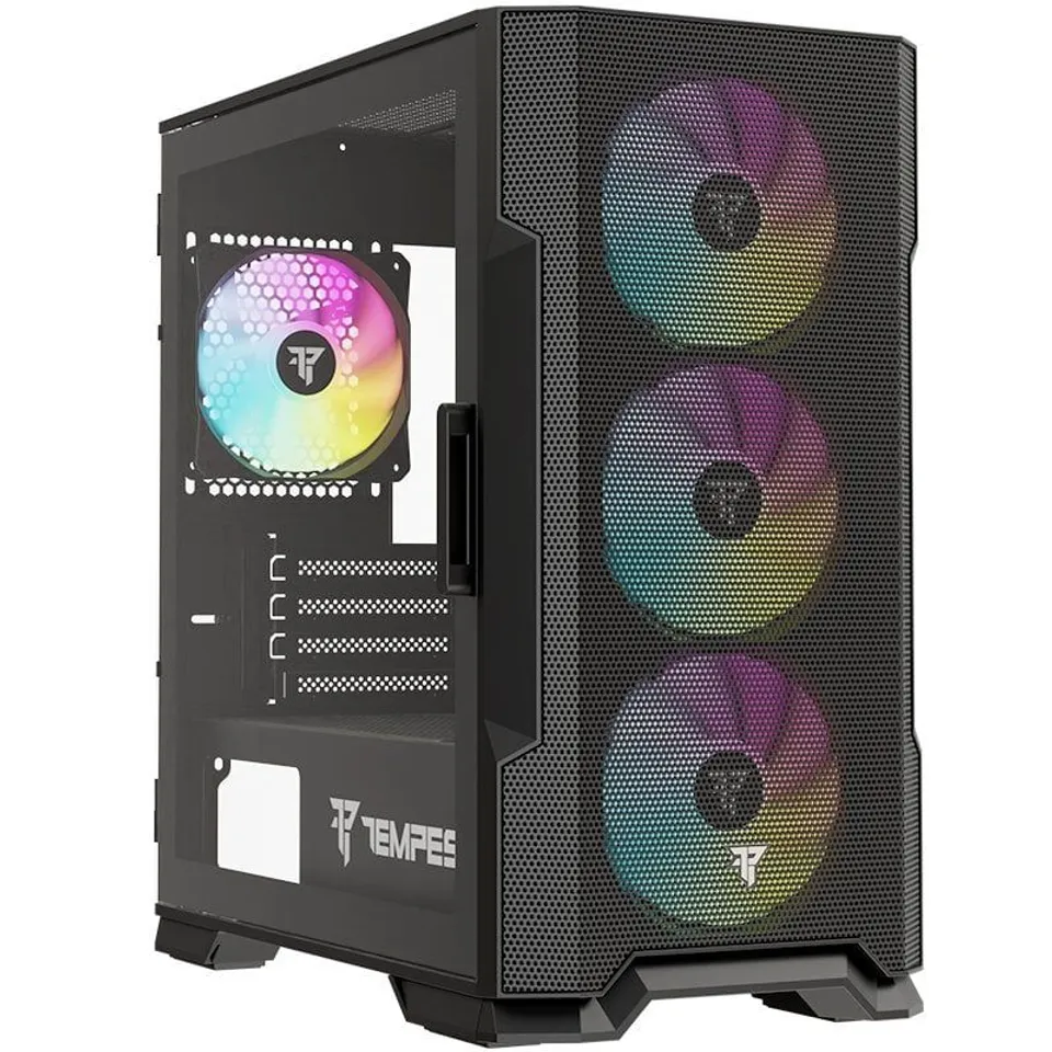 Tempest Stockade ARGB M-ATX Cristal Templado USB 3.0 Negra