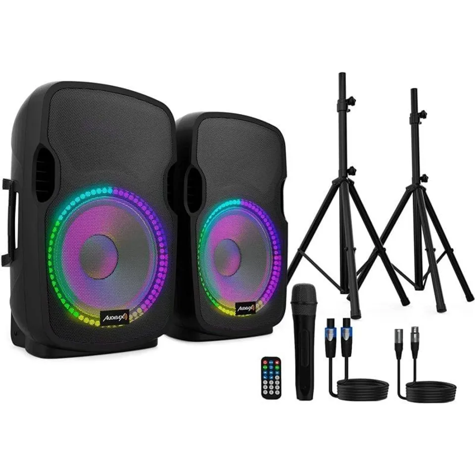 Audibax Party 212 12" 400W LED Bluetooth Activo/Pasivo Set
