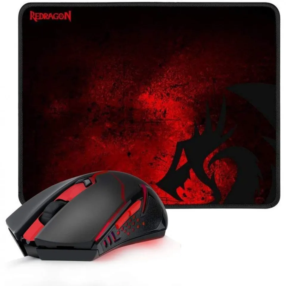 Redragon M601WL-BA Gaming Inalámbrico 2400 DPI + Alfombrilla