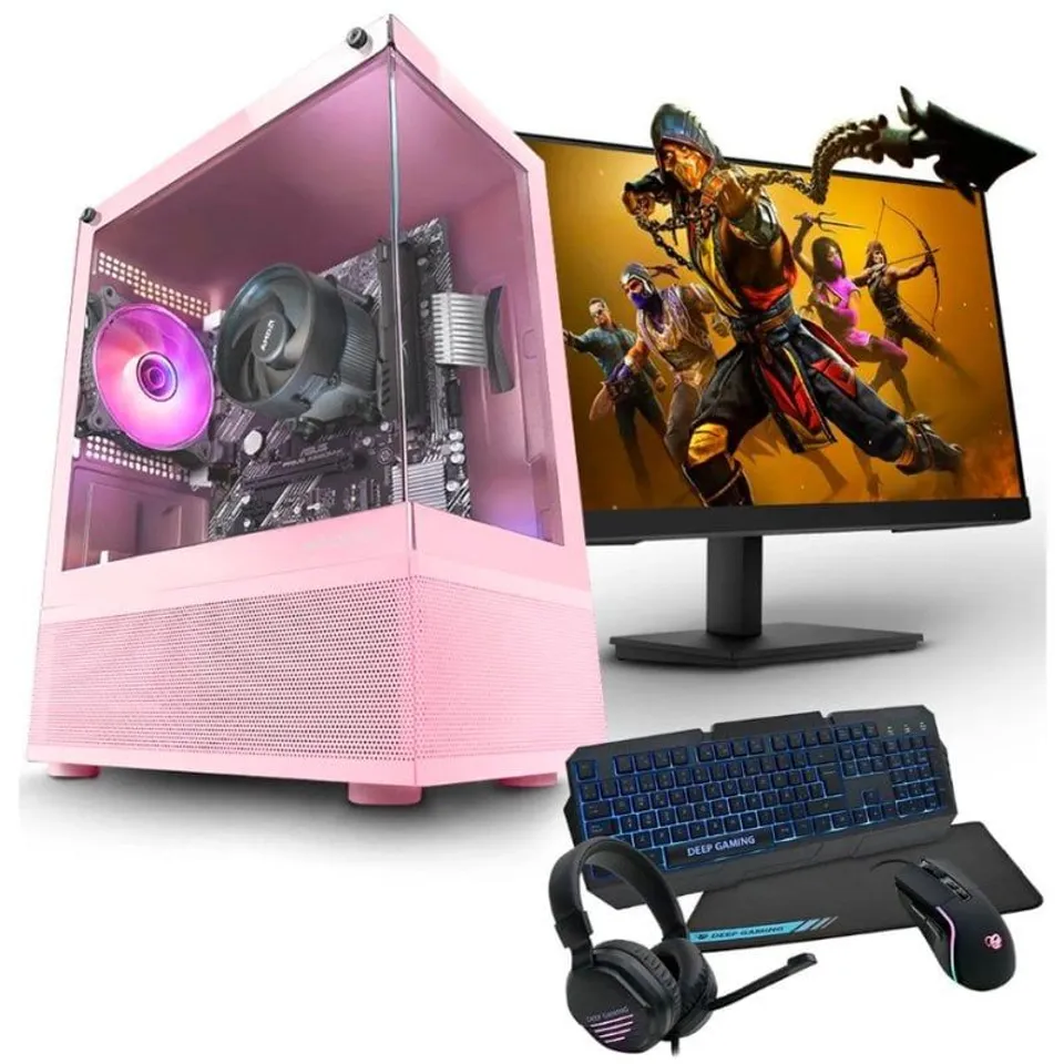 Racing Pack Gaming Rosa Ryzen 5 8600G 16GB/1TB SSD + 24" FHD