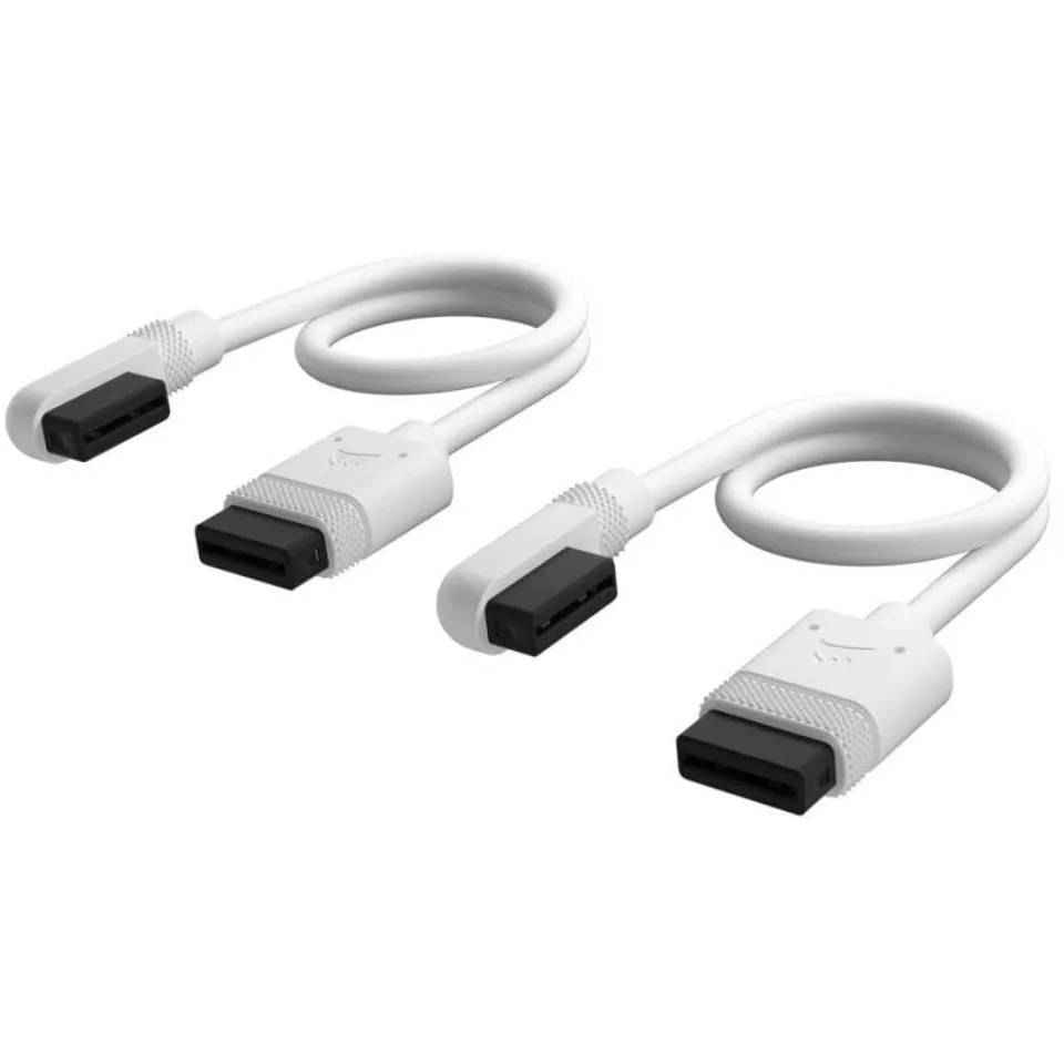 Corsair iCUE LINK Cable 2x200mm Rectos/Slim 90° Blanco