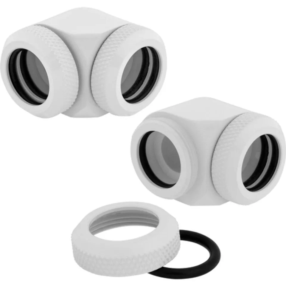 Corsair Hydro X Series XF Rígido Pack de 2 Unidades 14 mm 90° Blanco