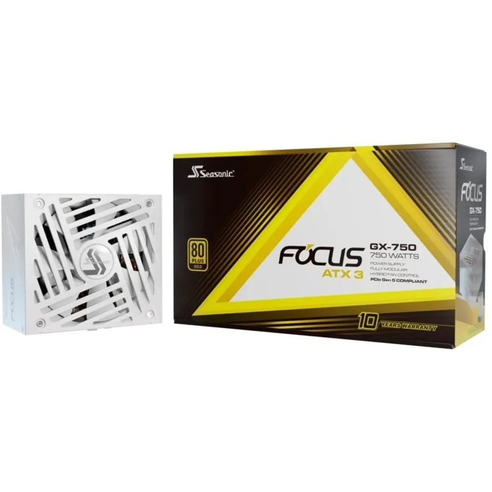Seasonic Focus GX-750 White ATX3 PCIe5.1 80+ Gold Modular