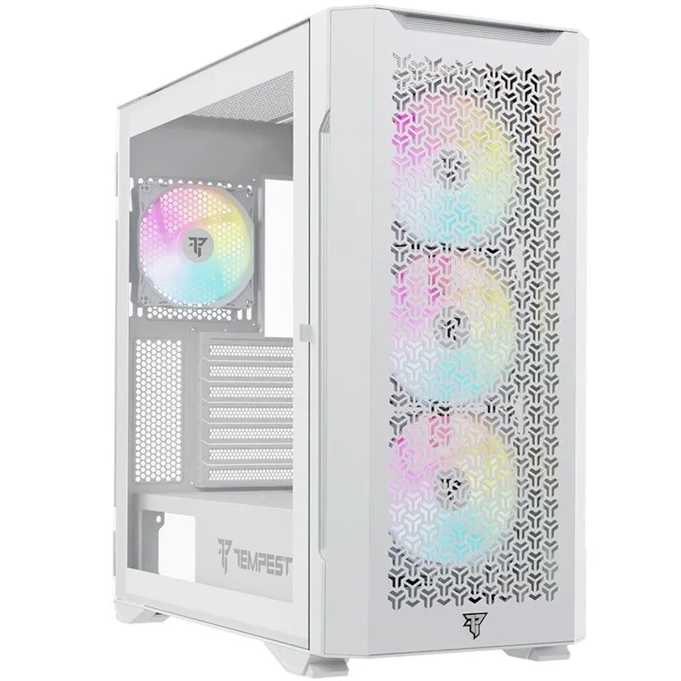 Tempest Bastion ARGB ATX Torre Cristal USB 3.0 Blanca