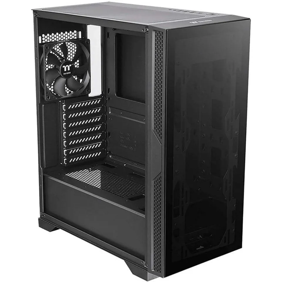 Thermaltake Versa T25 TG Cristal Templado USB 3.1 Negra