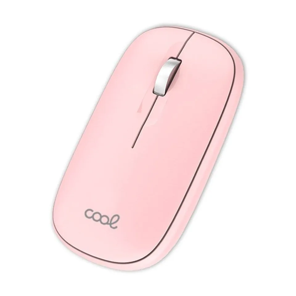 Cool Slim Ratón Inalámbrico 2 en 1 Bluetooth USB Rosa