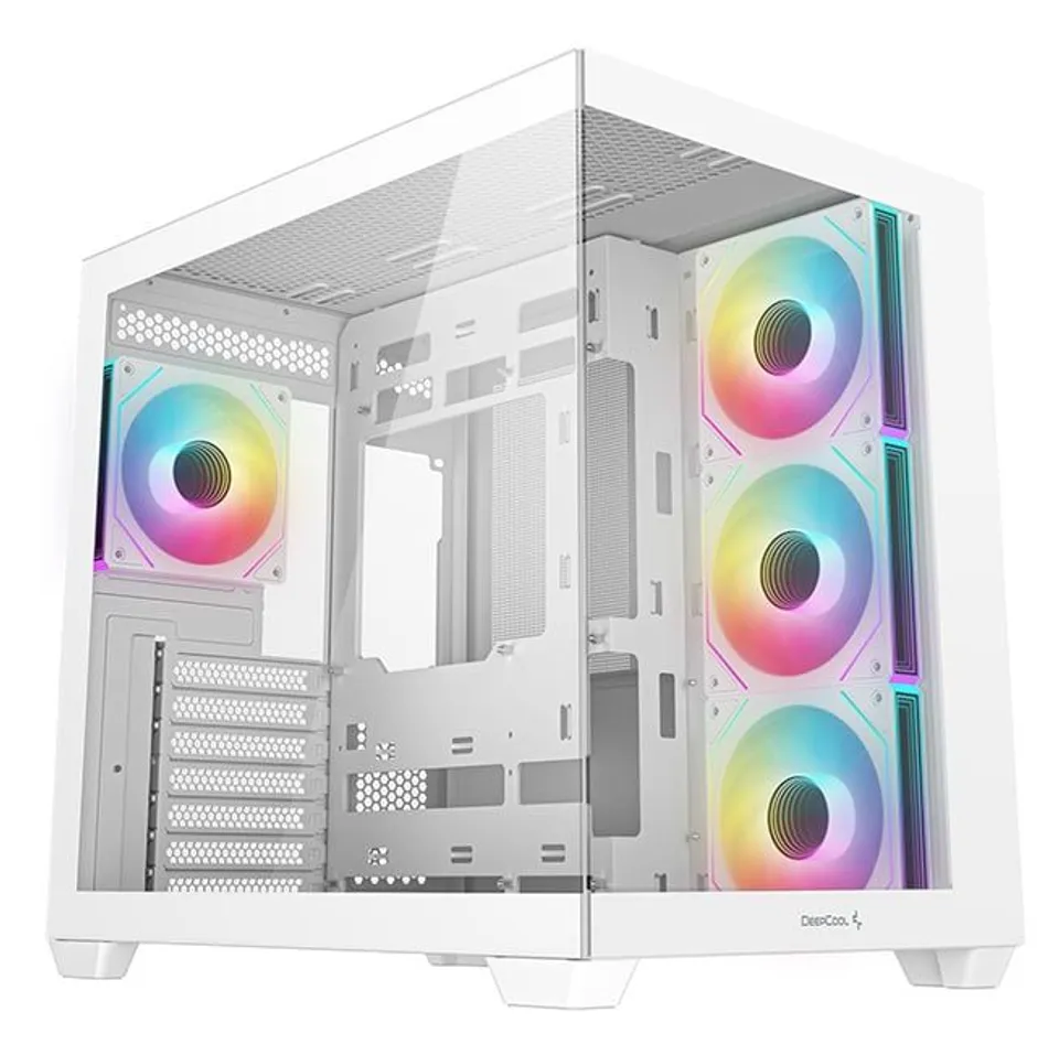 DeepCool CG530 4F WH ATX 3x120mm Vidrio Templado