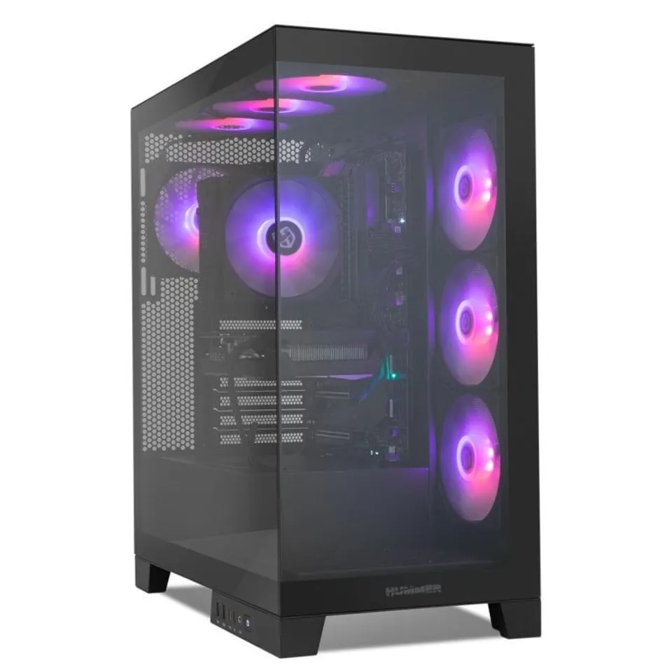 NOX Hummer GLOCK ARGB ATX Cristal Templado USB-C Negra