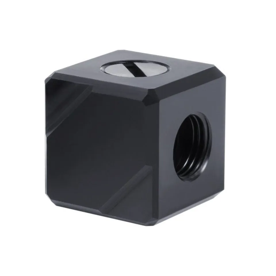 Alphacool Eiszapfen Terminal 4 Vías G1/4" Acetal Negro