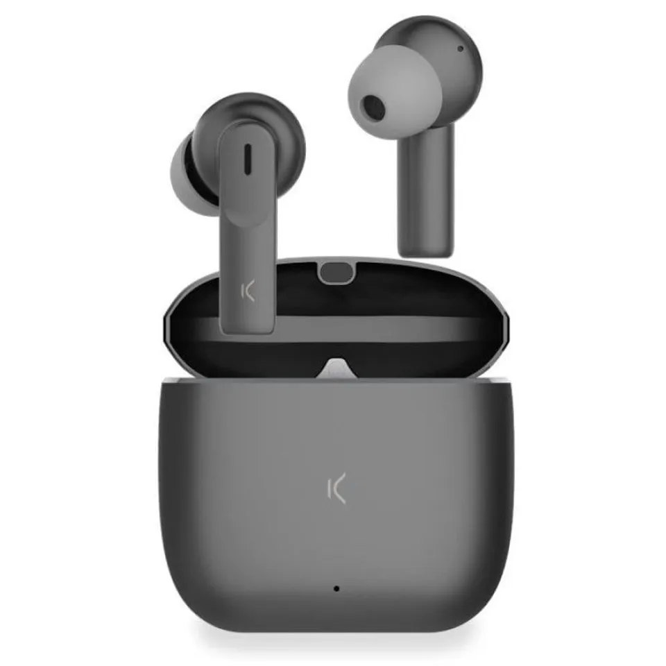Ksix Meteor Gris Auriculares Inalámbricos Estuche Metálico