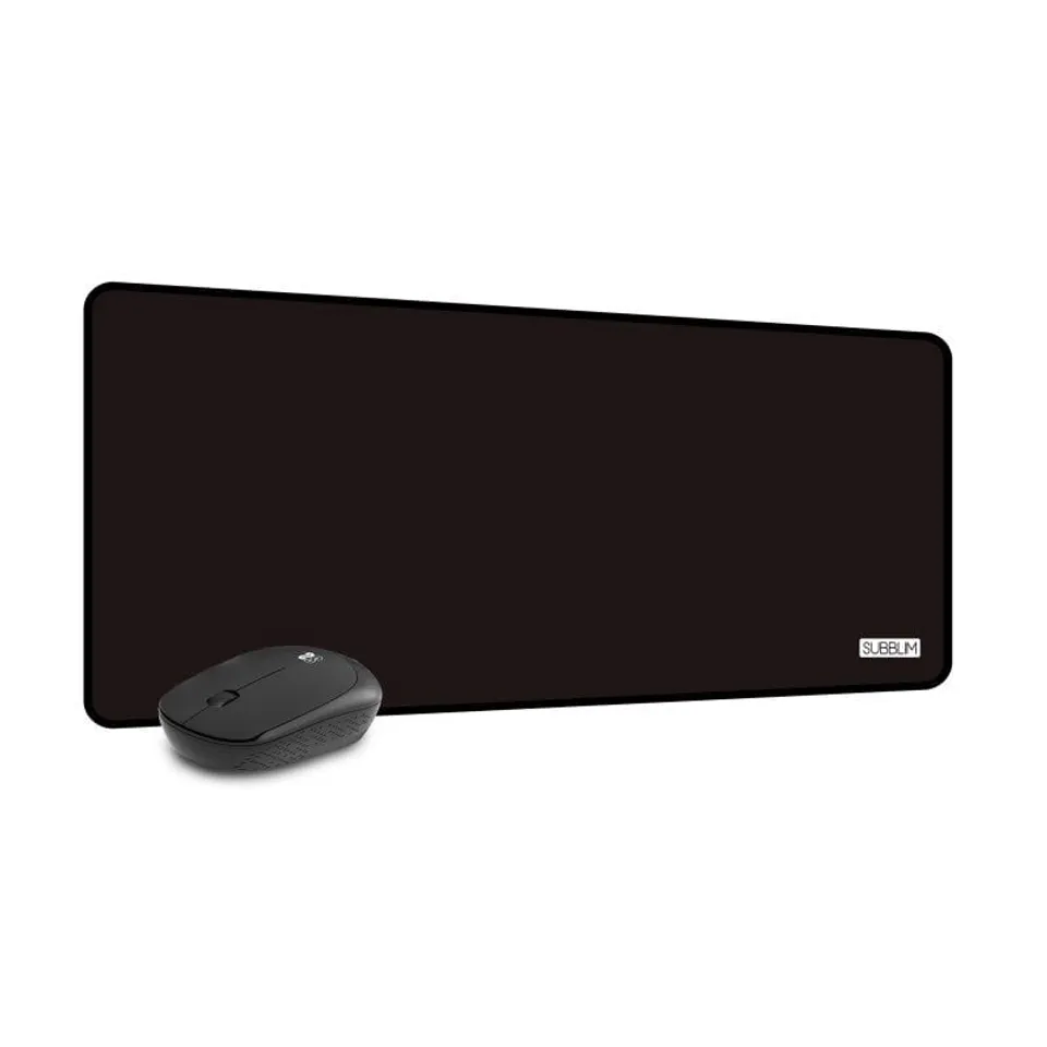 Subblim Harmony Pack Ratón Inalámbrico y Alfombrilla Gaming XL Negra