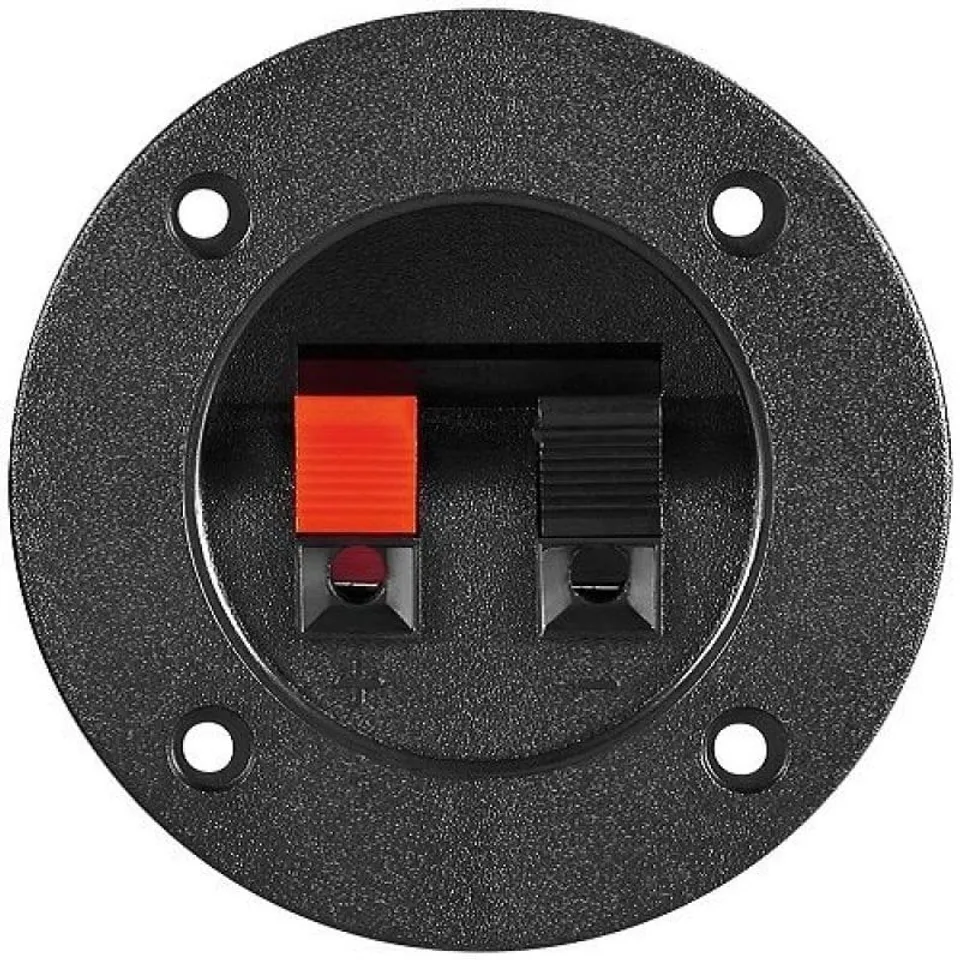 Goobay Bornes para Altavoz Redondo, Juego 2 unidades, Negro