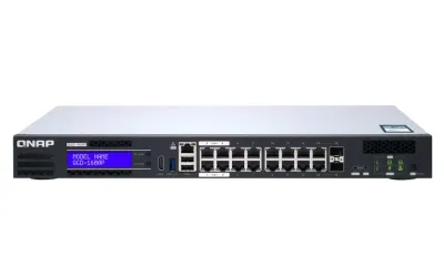 QNAP QGD-1600P Switch PoE 1U Ethernet Gigabit Negro Gris