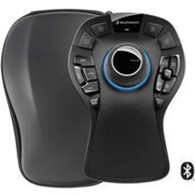 Ratón 3Dconnexion SpaceMouse Pro Wireless Bluetooth 6DoF 15 Botones Iluminación Azul Negro