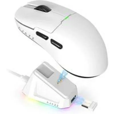 Ratón Ajazz inalámbrico 26000 DPI base de carga magnética ultra ligero