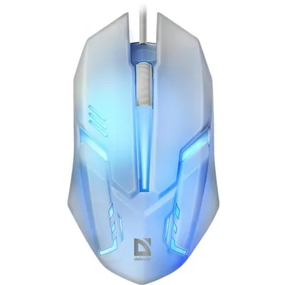 Ratón Defender Cyber MB-560L USB 1200DPI Blanco Iluminación Multicolor