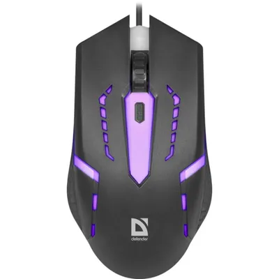 Ratón Defender FLASH MB-600L USB 1200 DPI Negro RGB Ambidiestro Gaming