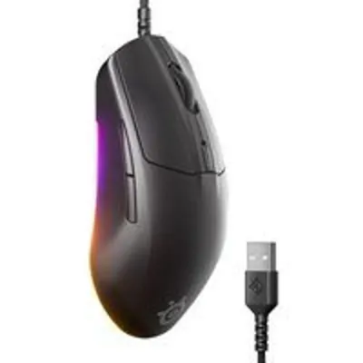 Ratón gaming Steelseries Rival 3 Gen 2 con cable, 8500 DPI, 6 botones, 1,35ms latencia, Negro