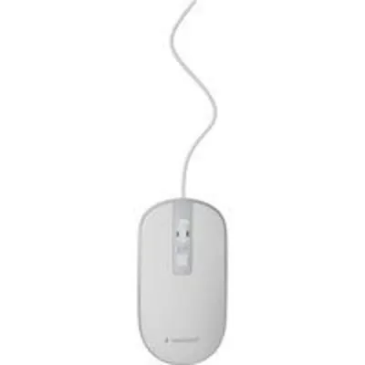 Ratón Gembird con cable 1200 DPI 4 botones ambidiestro USB plata/blanco