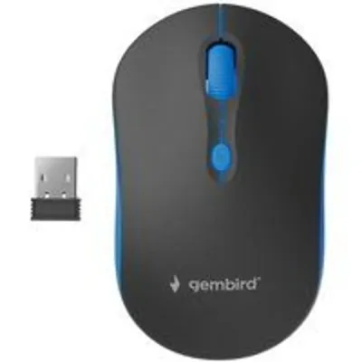 Ratón Gembird inalámbrico 1600 DPI 4 botones superficie de goma ambidiestro