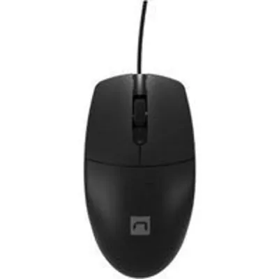 Ratón NATEC con cable 1200 DPI diseño ergonómico para diestros Negro