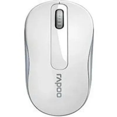 Ratón Rapoo inalámbrico 1000 DPI compacto ambidiestro batería larga duración blanco