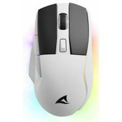 Ratón Sharkoon inalámbrico 6400 DPI RGB base carga dual modo PTFE PBT SGM50W