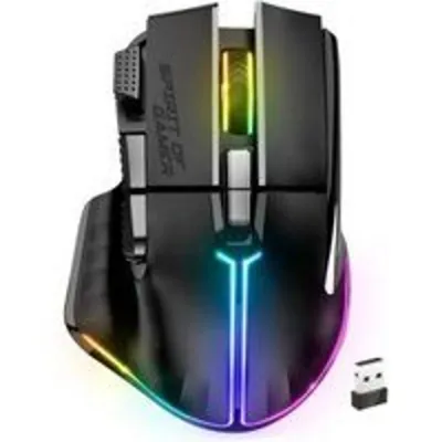 Ratón Spirit of Gamer PRO M5 DARK Wireless 8000 DPI 8 Botones RGB Negro