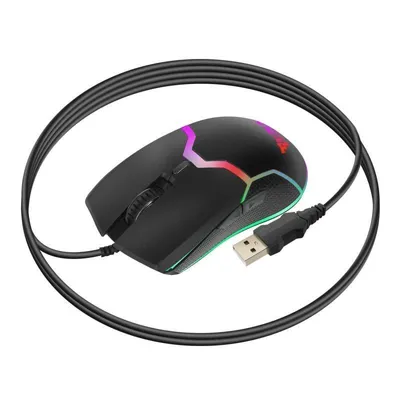 Ratón Swissten 59107220 Gaming USB Cableado 7200 DPI Negro RGB 6 Botones