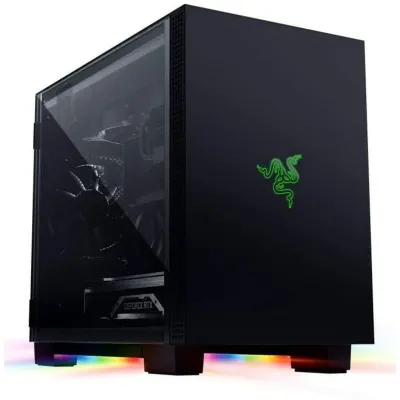 Razer Tomahawk Mini-ITX RGB Cristal Templado Negra