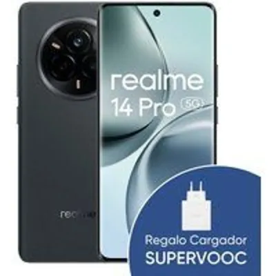 Realme 14 Pro 8GB/256GB Smartphone 6.77" 120Hz 45W Android 15 Gris + Cargador 67W