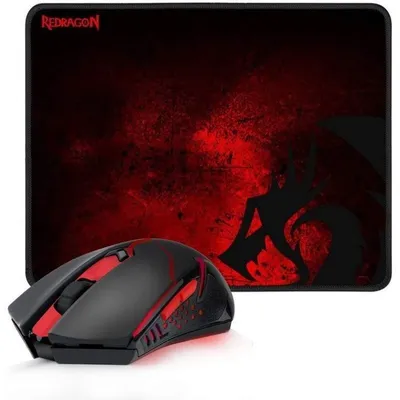 Redragon M601WL-BA Gaming Inalámbrico 2400 DPI + Alfombrilla