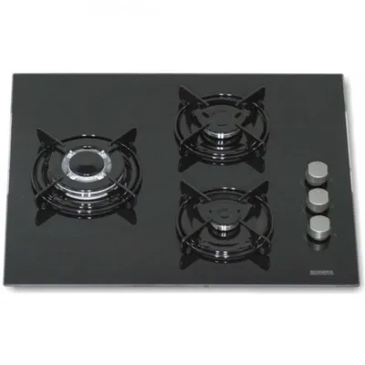 Rommer VG-3 FG Placa de Gas 3 Zonas 60cm Negro