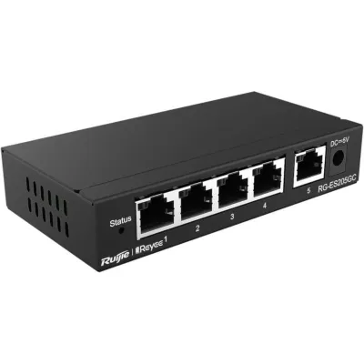 Ruijie Networks RG-ES205GC Switch 5 Puertos Gigabit Ethernet Negro