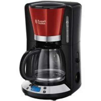 Russell Hobbs Colours Plus+ Flame Red Cafetera de Goteo Negra/Roja