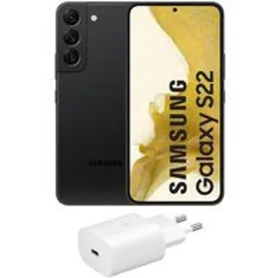 Samsung Galaxy S22 5G 128GB Negro Libre + Cargador 25W