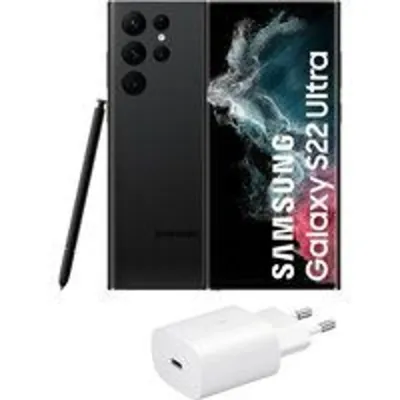Samsung Galaxy S22 Ultra 5G 256GB Negro Libre + Cargador 25W
