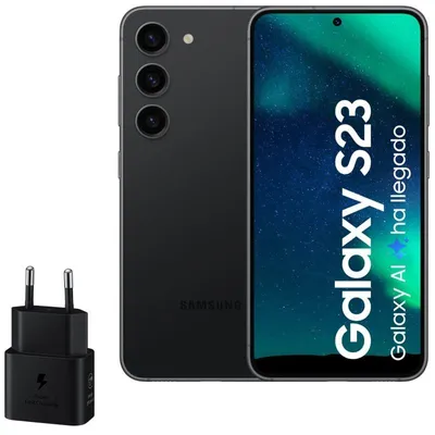 Samsung Galaxy S23 256GB Negro Libre + Cargador 25W