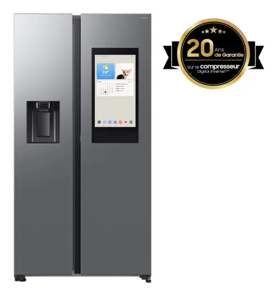 Samsung Series 9 Frigorífico Americano Family Hub Bespoke AI 178cm 614L Clase E Inox RS90F66BETEF