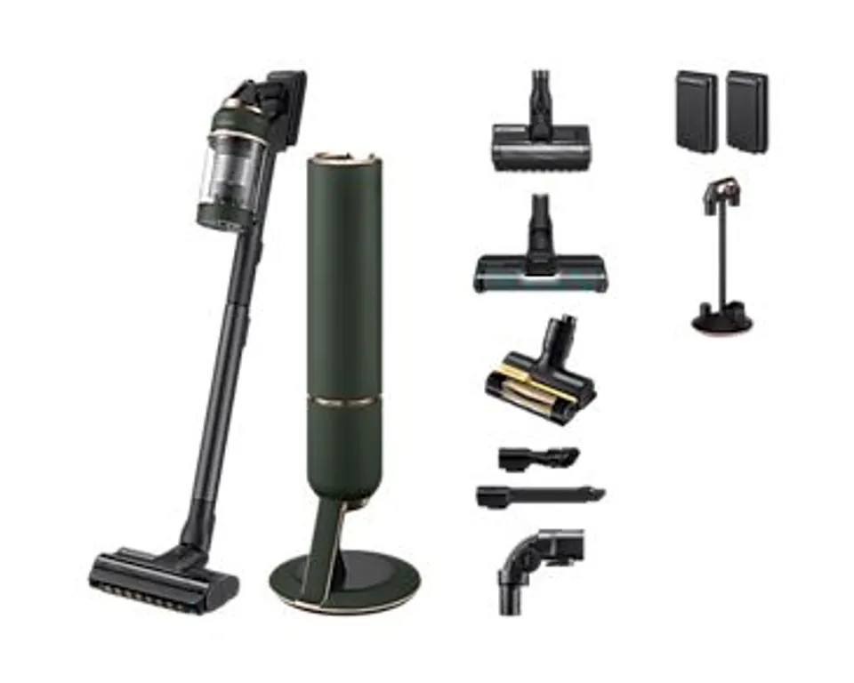 Samsung VS20B95943N Aspiradora escoba 2 en 1 Batería Secar UltraFine Sin bolsa Negro, Verde