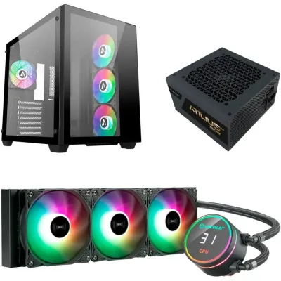 SAVA 285 ATX Fuente Atilius 2.0 750W + RL Aquastorm 360